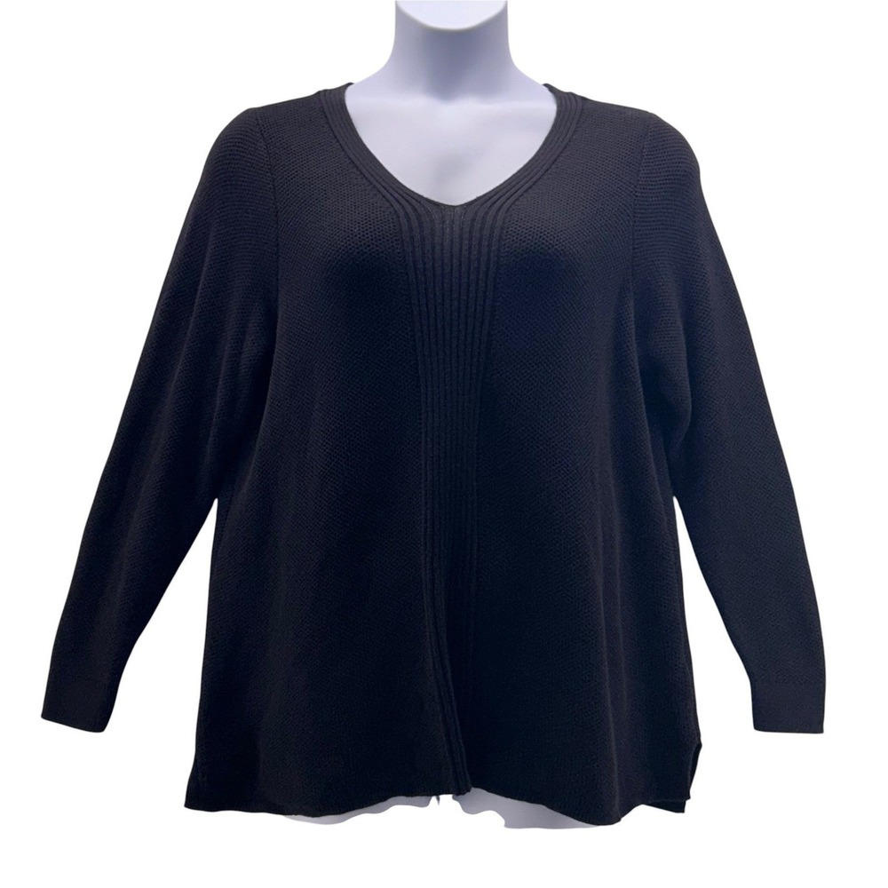 Lands‎ End Sweater Black 2X